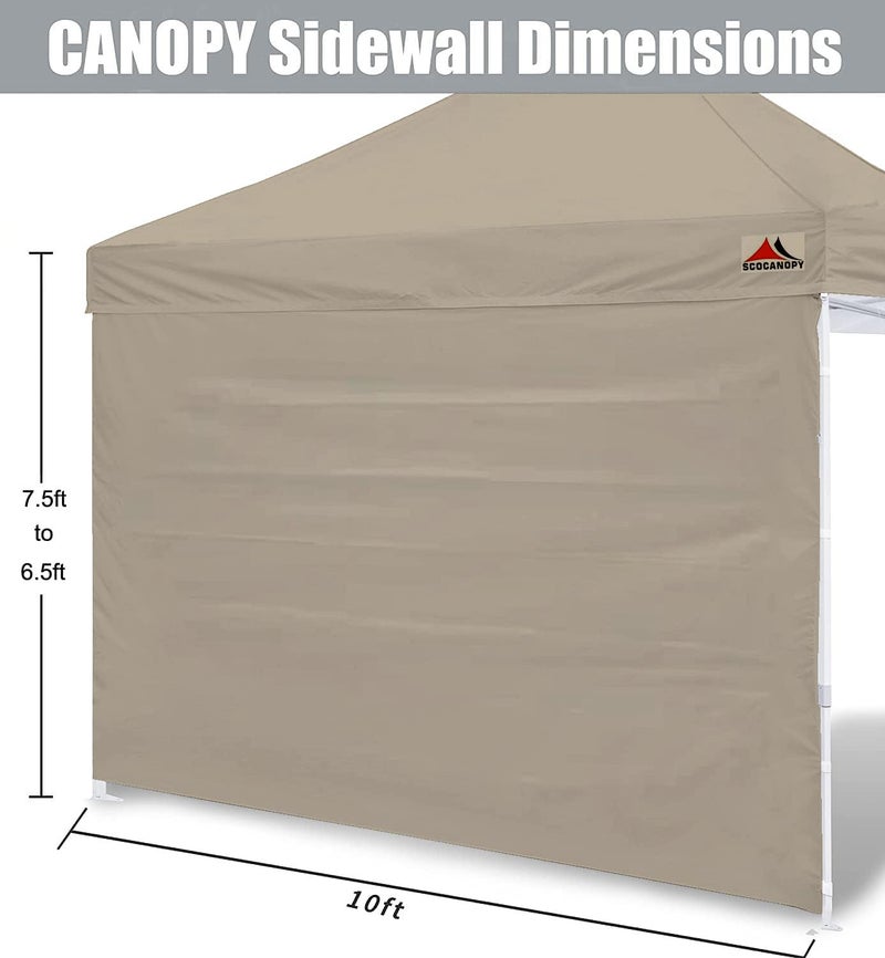 SCOCANOPY SunWall for 10x10 Pop Up Canopy Frame, 3 Pack SideWall Only (10X10, Khaki) - Image 2